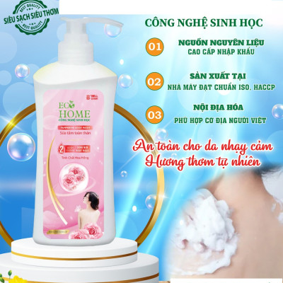Sữa Tắm Thơm Lâu Công Nghệ Sinh Học ECOHOME Kim Ngân Store Với Mùi Hương Quyến Rũ, Sang Trọng, Tinh Tế, Giữ Ẩm Cho Da