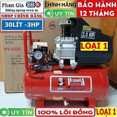 Máy Nén Khí Có Dầu Panda 3.0 HP 30L ( PT-4230 ) , máy nén khí mini, may nen khi 100% dây đồng