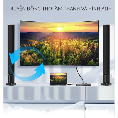 SOAIY Bộ Chia HDMI 1 Ra 2 Cổng UNITEK V118A Hỗ Trợ 4K Cao Cấp - Hàng Nhập Khẩu