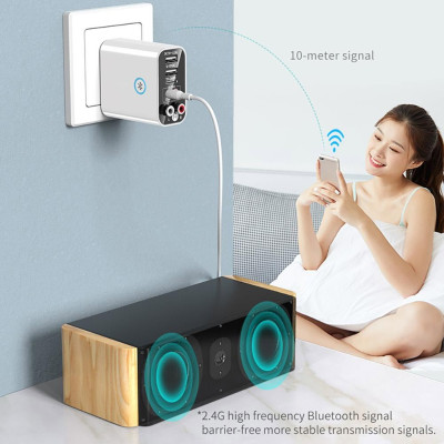ROGTZ - Bộ Thu Phát Bluetooth 5.0 K16, Sạc Nhanh QC 2.1A, Giải Mã Âm Thanh Cao Cấp, 2 Cổng Đầu Ra Đa Năng, Hỗ Trợ Thẻ Nhớ Và USB, Điều Khiển Từ Xa, Thiết Kế Nhỏ Gọn - Hàng Chính Hãng