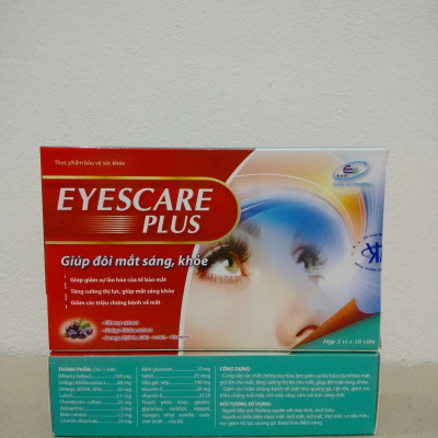 VIÊN UỐNG SÁNG MẮT EYESCARE PLUS - KHỎI LO CÁC BỆNH VỀ MẮT - TĂNG CƯỜNG THỊ LỰC CHO MẮT - HẾT MỎI MẮT, NHỨC MẮT - MỖI NGÀY 1 VIÊN - EYES CARE PLUS - HỘP 30 VIÊN