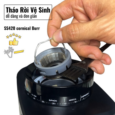 Máy xay cà phê single dose G69 phiên bản xay tự động timer linh hoạt mọi phương thức, 51 cấp độ, hàng chính hãng