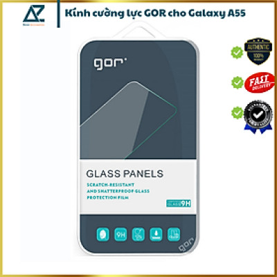 Combo 2 kính cường lực Gor cho Samsung Galaxy A55 5G, không viền đen, vát cạnh 2.5D_ Hàng chính hãng