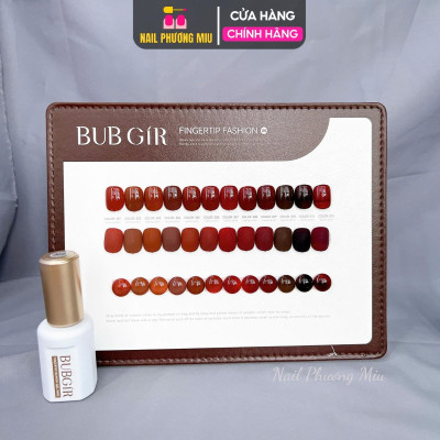 Set Sơn Gel BUBGIR12 Màu Tông Nâu Số 26 Làm Nail Cao Cấp, Tặng Bảng Màu Cao Cấp, Bền Màu, Đặc Mướt, Tạo Xu Hướng Móng Ngọt Ngào Nữ Women đỏ đô