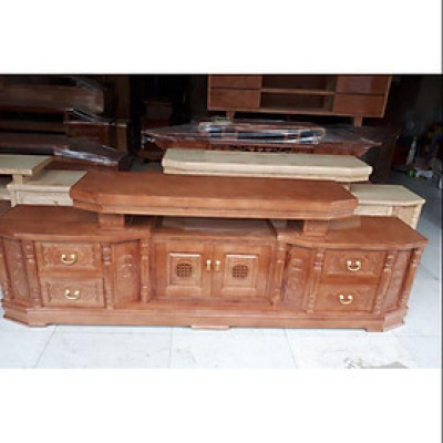Kệ tivi gỗ xoan đào 2m2