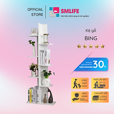 Giá sách gỗ công nghiệp đẹp SMLIFE Bing