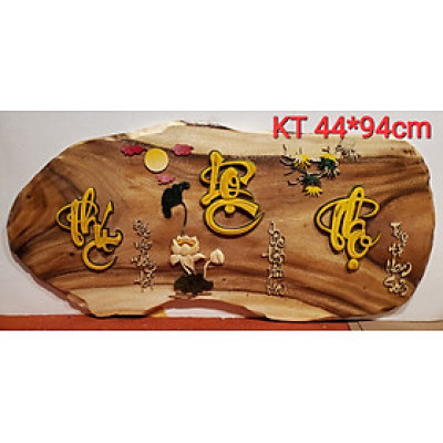 Tranh gỗ quý tự nhiên chư thư pháp - PHÚC LỘC THỌ