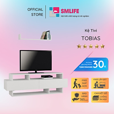 Kệ tivi gỗ cho phòng ngủ SMLIFE Tobias