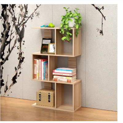 Kệ gỗ sách Zizac, kệ sách nghệ thuật 3-4-5 tầng. Gỗ MDF phủ melatium cao cấp HC-KS2