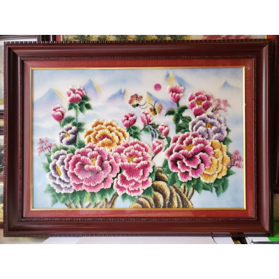 TRANH ĐÁ TỰ NHIÊN- HOA MẪU ĐƠN - MẪU ĐƠN PHÚ QUÝ