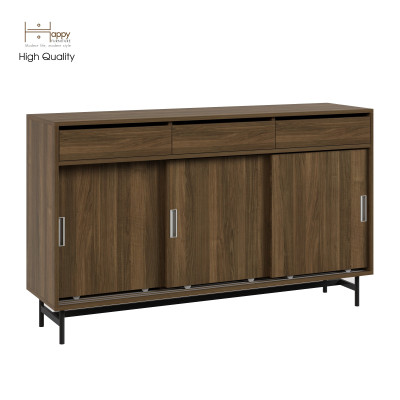 [Happy Home Furniture] LUCA, Tủ lưu trữ 3 cánh lùa - Chân sắt, 150cm x 40cm x 90cm ( DxRxC), TCL_016