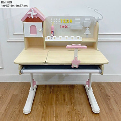 Bàn học sinh thông minh đa năng, nâng hạ tay quay, điều chỉnh góc nghiêng, chống lóa Juno sofa CTF09 ngang 100cm