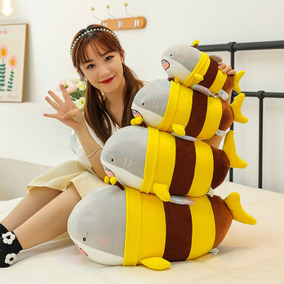 Gấu bông cá mập lai ong siêu hot siêu dễ thương cho bé (25cm--->35cm) vải miniso 4 chiều co giãn êm ái mềm mại, hàng xịn cao cấp chất lượng cao