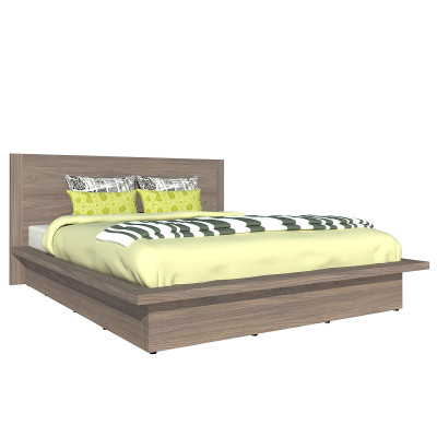 Giường ngủ cao cấp Tundo màu xám 160cm x 200cm