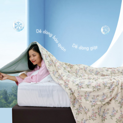 [CHĂN HÈ MÁT LẠNH] Mền lạnh I Cool Advance NIN House NM8033 160x210cm | Chần Ice Silk lạnh như tencel, Chăn điều hoà nhiều độ