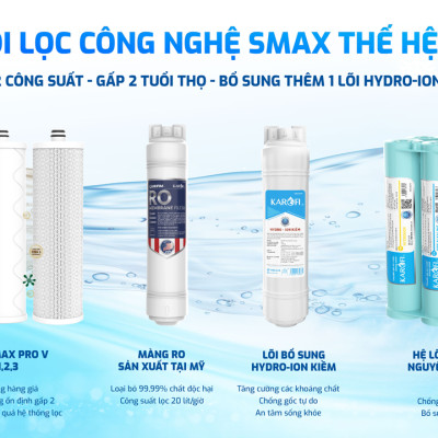 Máy lọc nước nóng lạnh RO Mỹ 11 lõi Karofi KAD-D66S Pro - Giao trước lắp sau miễn phí toàn quốc - Bảo hành 36 tháng - Hàng chính hãng