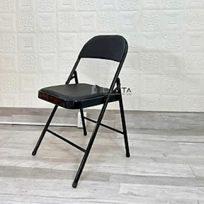 Ghế cafe-fastfood xếp gọn CC1583-P Nội thất Capta Ghế khung sắt xếp gọn có nệm trắng đen nâu hcm