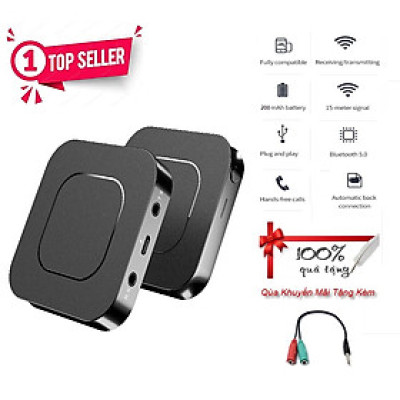 Hàng Chính Hãng - Bộ Thu Phát BT-13JA Bluetooth 5.0 Phạm Vi Kết Nối 10m Chế Độ Chuyển Đổi Linh Hoạt RX TX Âm Thanh Hi-Fi  Hỗ Trợ Đàm Thoại Tương Thích Rộng Rãi Android Ios TV PC Loa Pin Li-Polymer 200mAh Nhỏ Gọn Dễ Sử Dụng - ROGTZ