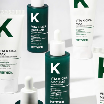 Serum hỗ trợ ngừa mụn Vita K - Cica Ac Clear Pretty Skin phục hồi - căng bóng - tái tạo làn da 50ml