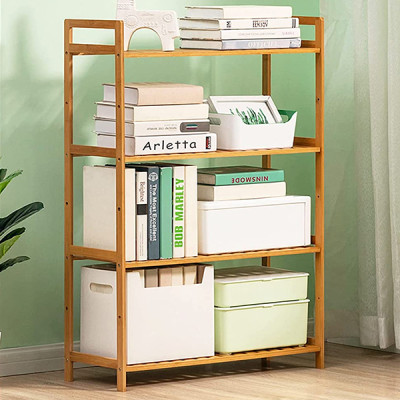 Kệ gỗ đa năng 4 tầng làm từ gỗ tự nhiên, dùng làm tủ trang trí, kệ giày dép, để chậu hoa