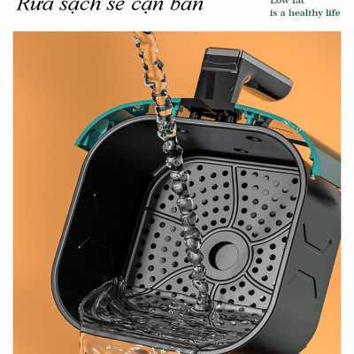 Nồi Chiên Không Dầu ABG Dung Tích 5L Công Suất Lớn 1350W Thiết Kế Sang Trọng, Chất Lượng, An Toàn Khi Sử Dụng, Bảo Vệ Sức Khỏe Cho Bạn Và Gia Đình – Hàng Chính Hãng