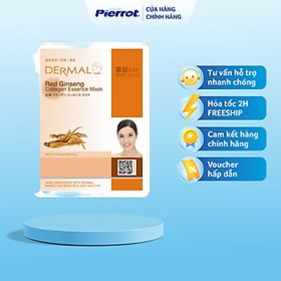 [ Mua 10 tặng 2 ] Mặt nạ dưỡng da Dermal tinh chất hồng sâm và collagen 23g