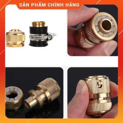 ️ Bộ dây vòi xịt nước rửa xe, tưới cây , tăng áp 3 lần, loại 15m 206701-3 đầu đồng,cút đồng+ mở chai
