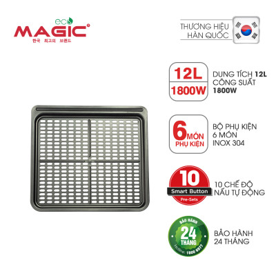 Nồi chiên không dầu kết hợp lò nướng Magic Eco M12 12L - Hàng chính hãng