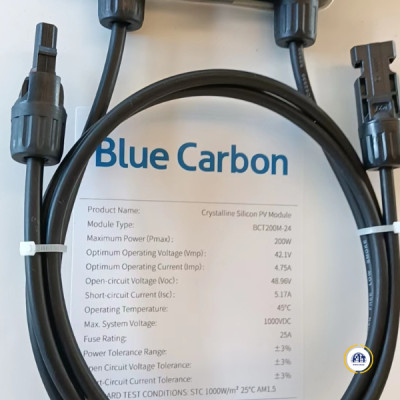 Tấm pin năng lượng mặt trời 200w cao cấp - Chính hãng Blue Carbon
