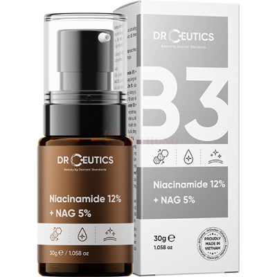 Tinh chất DrCeutics Niacinamide 12% + NAG 5% giúp cải thiện da xỉn màu và thu nhỏ lỗ chân lông (30g) - Hàng chính hãng