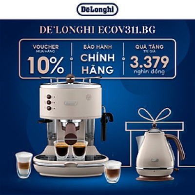 [Hàng chính hãng] Máy pha cà phê espresso DeLonghi Icona Vintage ECOV311 (BG/GR)