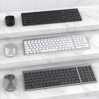 Bộ Bàn phím chuột không dây W619 - pin sạc - đa kết nối bluetooth 5.0 + 3.0 + Usb wireless 2.4g hàng nhập khẩu