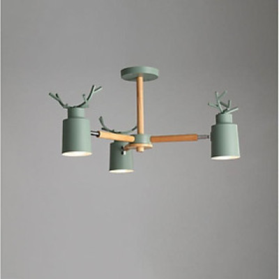 Đèn chùm NOTERSE sừng hươu 3 tay kiểu dáng độc đáo, hiện đại - kèm bóng LED chuyên dụng.