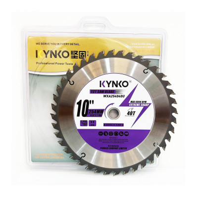 LƯỠI CƯA GỖ TCT 40 RĂNG đường kính phi Ø 254mm KYNKO WXZ254040U
