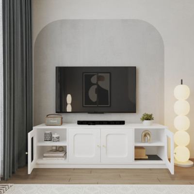 HAPPY FURNITURE , Kệ TV 4 cửa mở - NOAH , KTV_111 , 180cm x 45cm x 55cm DxRxC