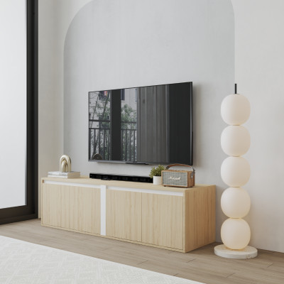 HAPPY FURNITURE , Kệ TV 4 cửa mở  , KTV_119 , 160cm x 45cm x 45cm DxRxC