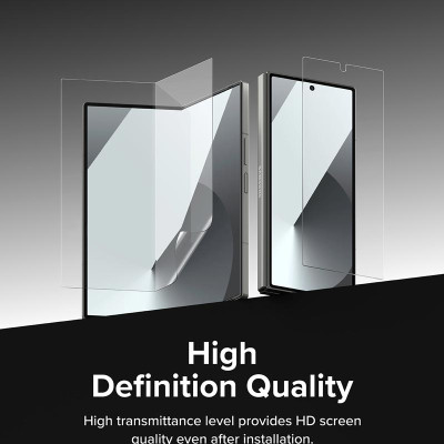 Bộ dán màn hình cho Samsung Galaxy Z Fold 6 RINGKE 3-in-1 Protector, dán màn hình ngoài, màn hình trong, dán viền_ Hàng chính hãng