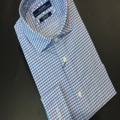 Áo sơ mi dài tay nam Aligro kẻ xanh trắng ALGS176