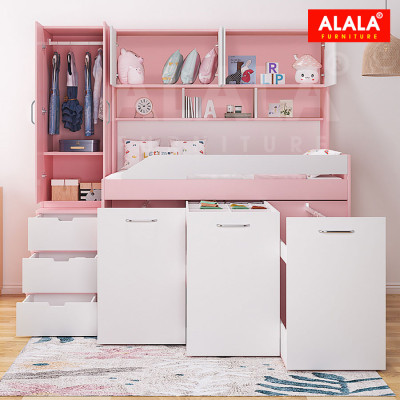 Giường tầng thấp ALALA159 đa năng/ Miễn phí vận chuyển và lắp đặt/ Đổi trả 30 ngày/ Sản phẩm được bảo hành 5 năm từ thương hiệu ALALA/ Chịu lực 700kg
