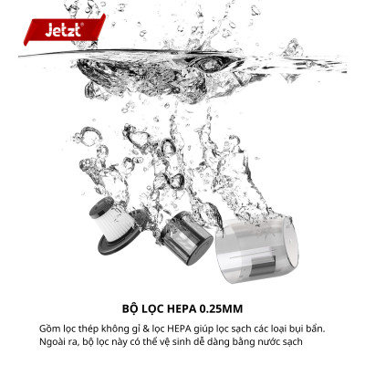 Máy hút bụi giường nệm diệt khuẩn UV Jetzt V10 Pro cầm tay có dây, hàng chính hãng
