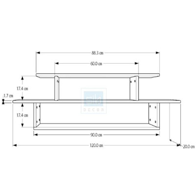 Kệ Gỗ Xếp Tầng Treo Tường Hiện Đại Juno Sofa CTKT502 KT 120 x 40 x 20cm