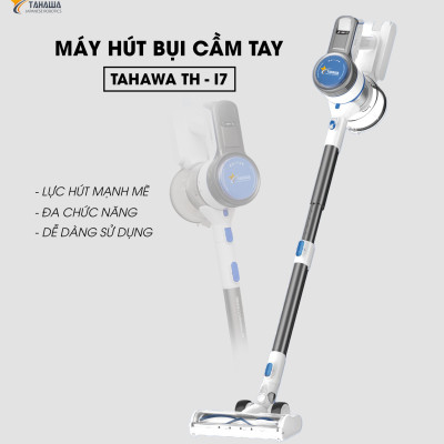 Máy hút bụi cầm tay TAHAWA TH-I7- Lực hút: 22000Pa- Pin: 2200mAh - Máy hút bụi đa năng, có nhiều đầu hút  - Bảo hành chính hãng 24 tháng, 1 đổi 1 trong 30 ngày. Hàng nhập khẩu chính hãng