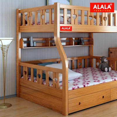 Giường tầng ALALA108 (1m2, 1m4) Cao Cấp/ Miễn phí vận chuyển và lắp đặt/ Đổi trả 30 ngày/ Sản phẩm được bảo hành 5 năm từ thương hiệu ALALA/ Chịu lực 700kg