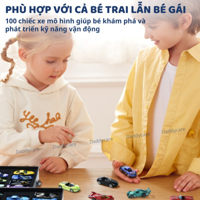 Ô tô đồ chơi mô hình cao cấp Mini Alloy Racing Cars Mideer set xe hơi cảnh sát, xe tải cho bé trai