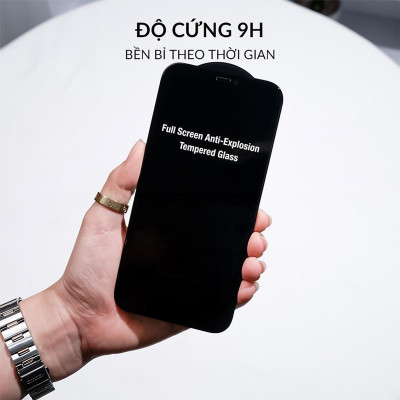 Dán kính cường lực chống nhìn trộm màn hình cho iPhone 15 / 15 Plus / 15 Pro / 15 Pro Max hiệu Nillkin Guardiant - Vát cạnh 2.5D, Phủ nano hạn chế vân tay, màng loa chống bụi - Hàng nhập khẩu