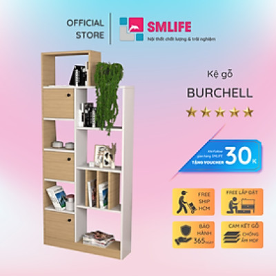 Kệ đựng sách từ gỗ công nghiệp MDF SMLIFE Burchell