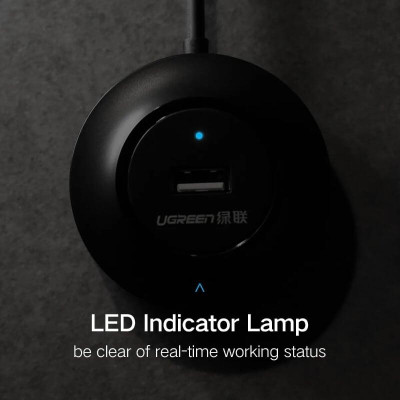 Ugreen UG40962CR106TK 0.5M Màu Đen Bộ chuyển đổi TYPE C sang 4 USB 2.0 + nguồn MICRO USB hỗ trợ OTG TYPE C - HÀNG CHÍNH HÃNG