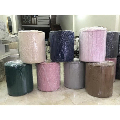 Đôn ghế ban trang điểm đệm nỉ , da ( ảnh thật ở cuối) ở ngoài xinh lung linh luôn