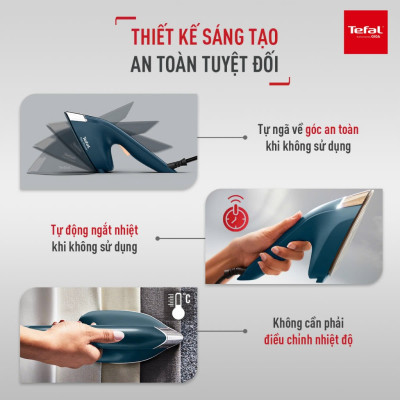 Bàn ủi hơi nước đa năng Tefal 2 trong 1 Duo Power JF4032E0 1850W- Hàng chính hãng