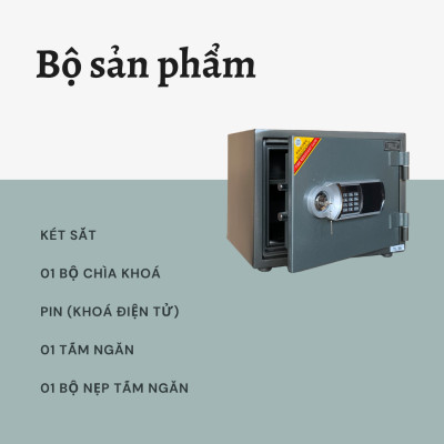 Két Sắt Chống Cháy Gia Đình TRULY TL-36 Chống Cháy, Chống Trộm Công Nghệ Hàn Quốc 55kg Bảo Hành 5 Năm - Hàng Chính Hãng 